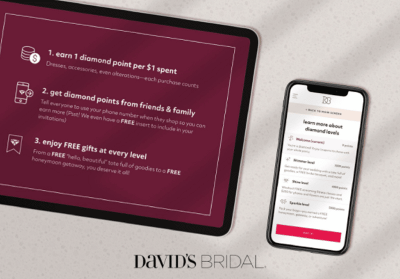 A loyalty boom for David's Bridal using mobile wallet technology