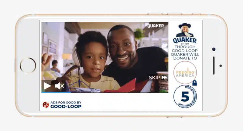 Quaker Oats programmatic ad that demonstrates ethical advertising