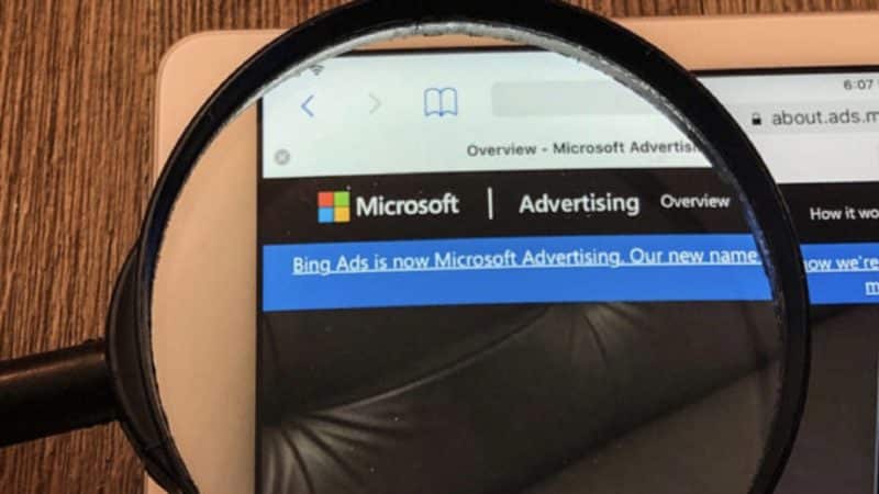 Microsoft logo on screen