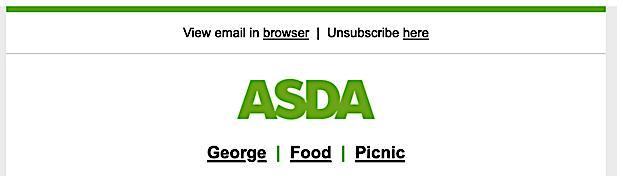 Asda unsubscribe