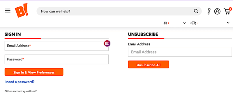 Big Lots unsubscribe