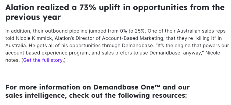 Demandbase consideration content