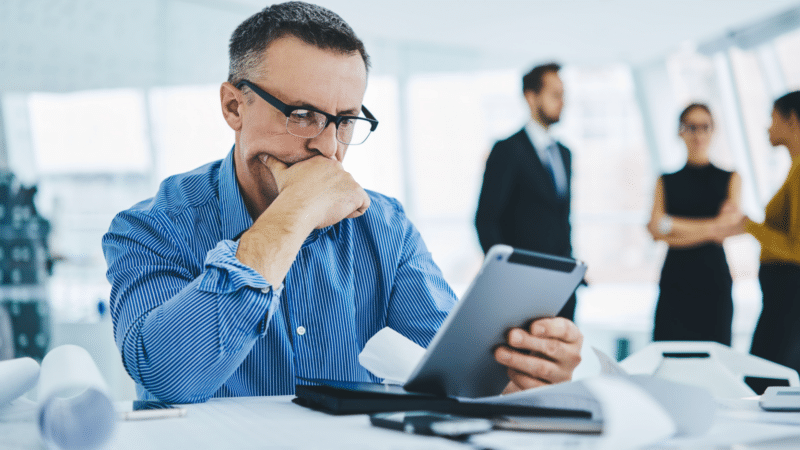 Pensive businessman.