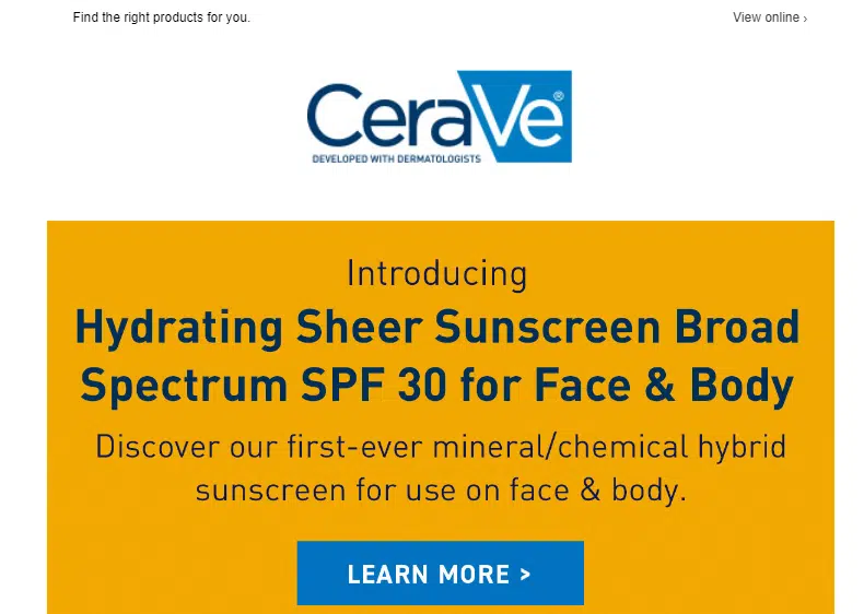 CeraVe email example