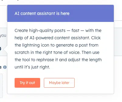 HubSpot AI Content Assistant