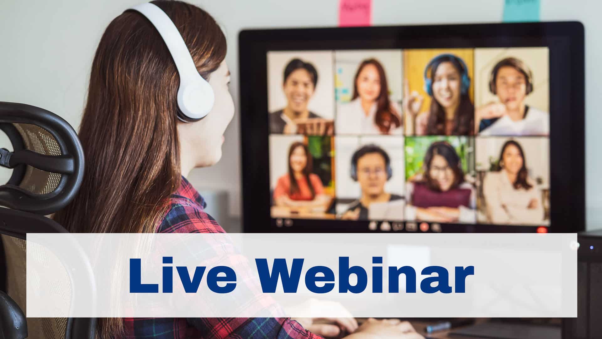 live-webinar-woman-watching-multiple-people-blue-banner