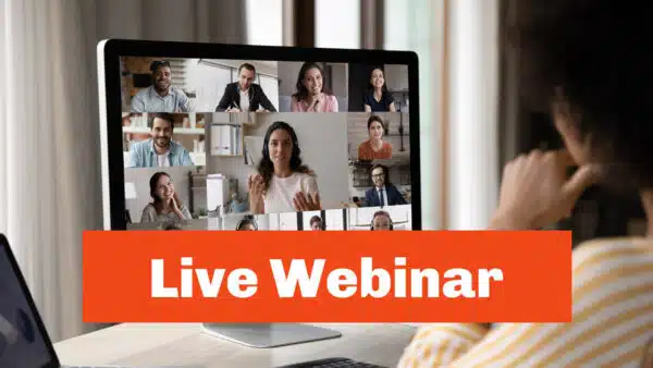 live-webinar-woman-watching-multiple-people-orange-banner