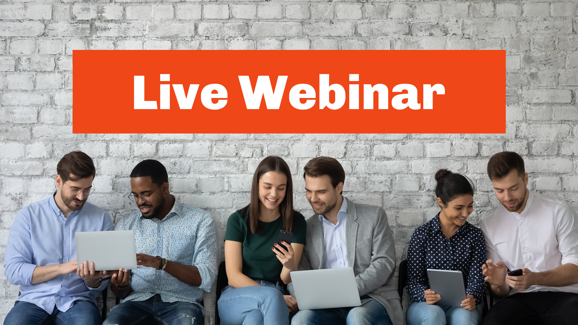 smiling-people-watching-webinar-orange-banner