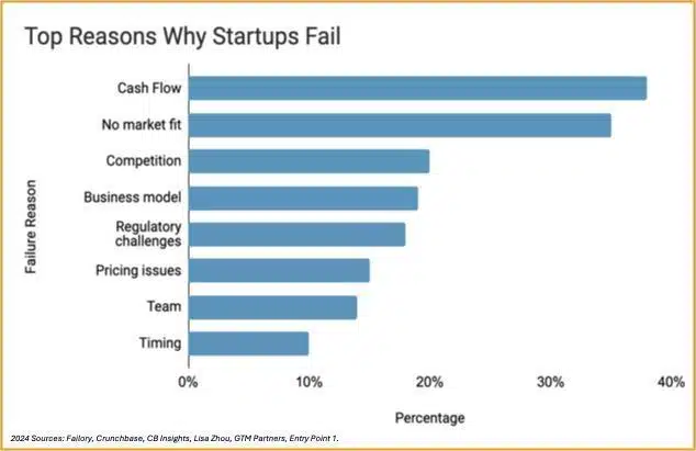 Top reasons why startups fail