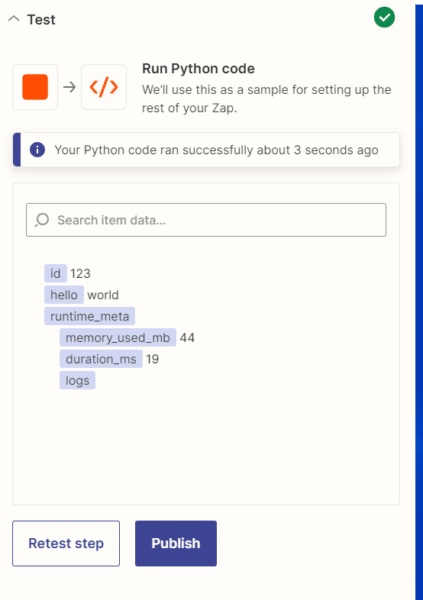 Python coding example/