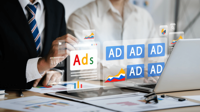 Digital and website advertising concept