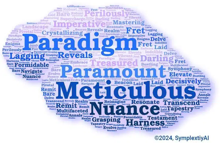 Word cloud - Paradigm, meticulous, nuance