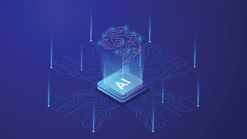 Artificial intelligence isometric banner