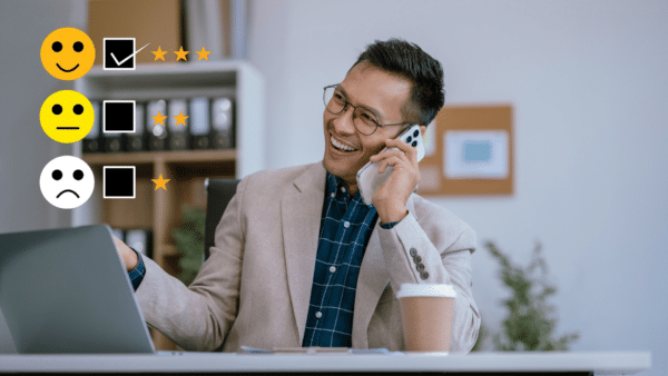 Happy-client-Customer-experience-concept