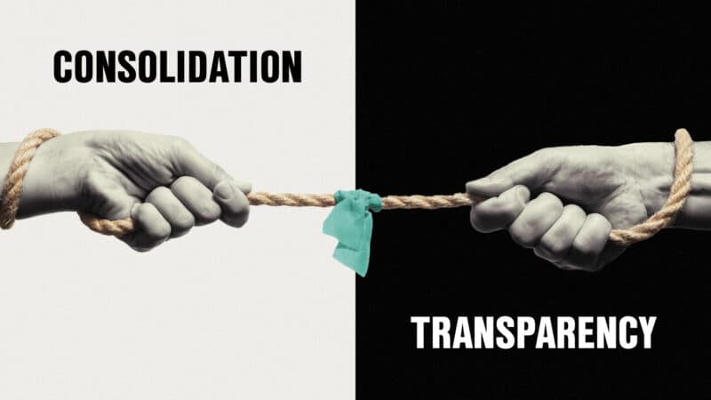 Consolidation and transparency tension