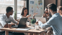 Group-of-young-people-discussing-business