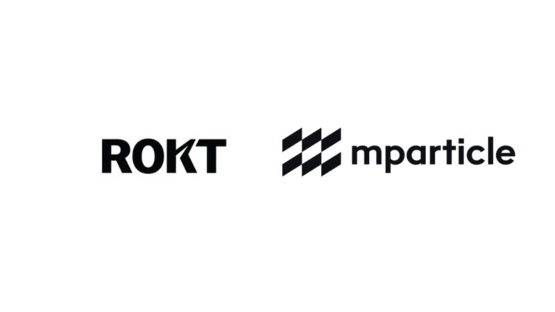 Rokt nd mParticle logos.