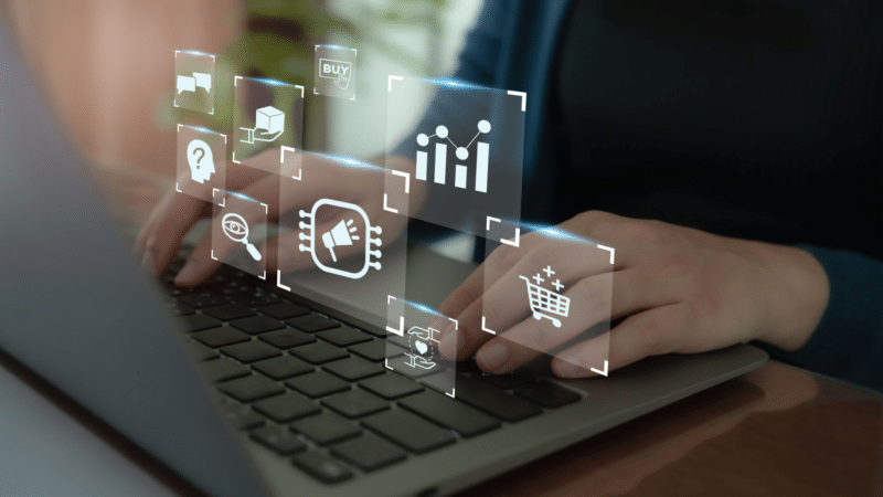 Digital marketing tools concept