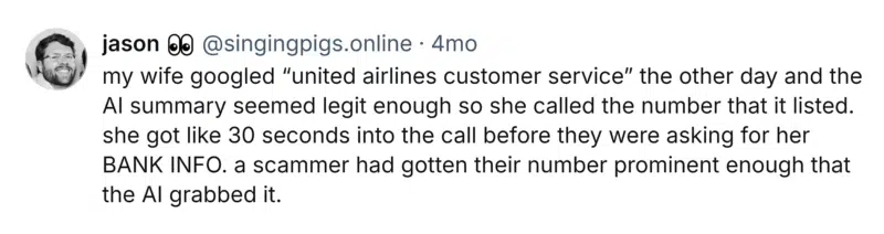 Bluesky Jason status overview AI summary scam