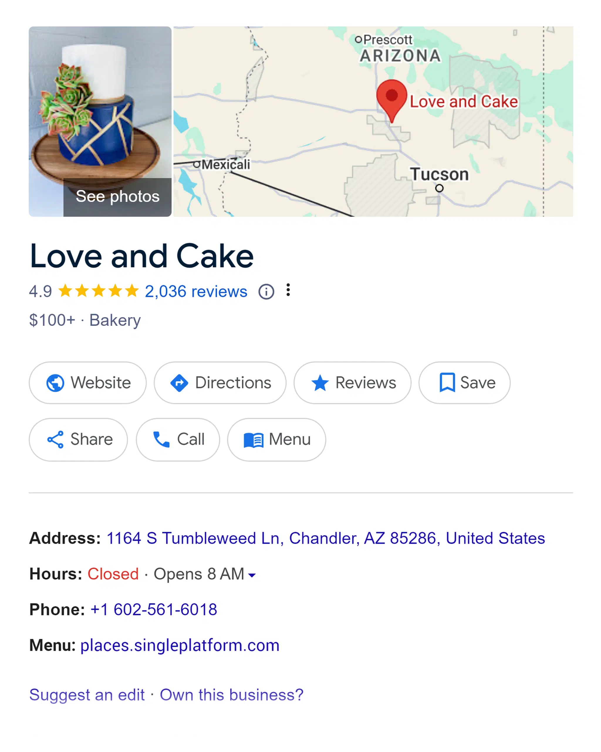 Google Serp Love Cake