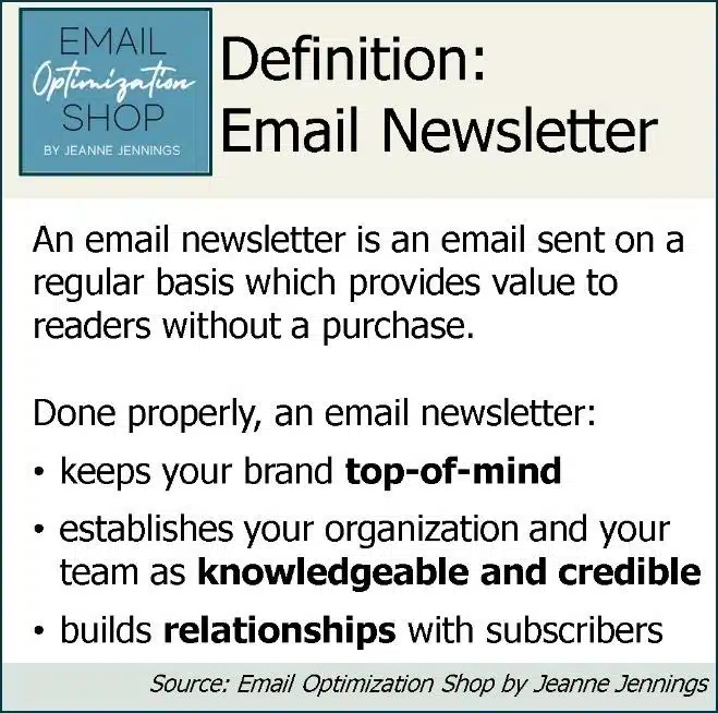 Definition: Email newsletter