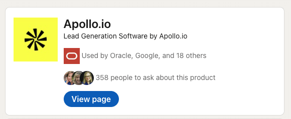 Apollo.io LinkedIn Search Result