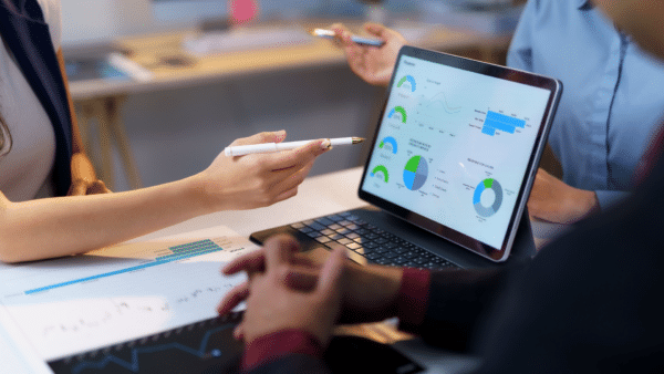 Business-colleagues-reviewing-marketing-data