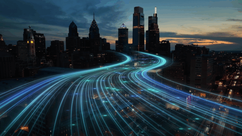 Smart city digital transformation concept