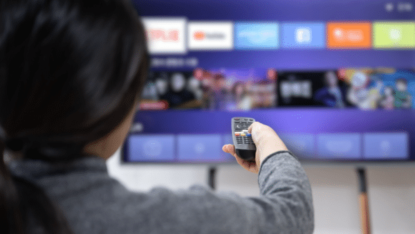 Woman-watching-connected-TV