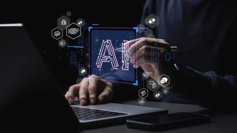Marketing AI agents concept