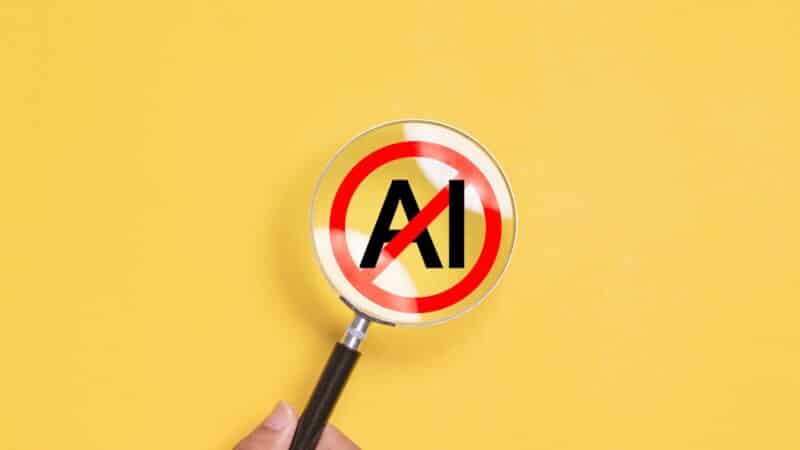 No to AI concept