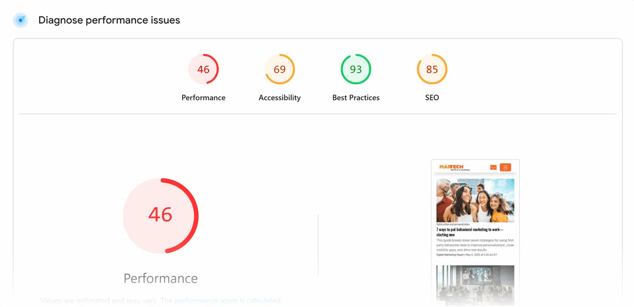 Pagespeed Insights Martech Overview 1 Scaled