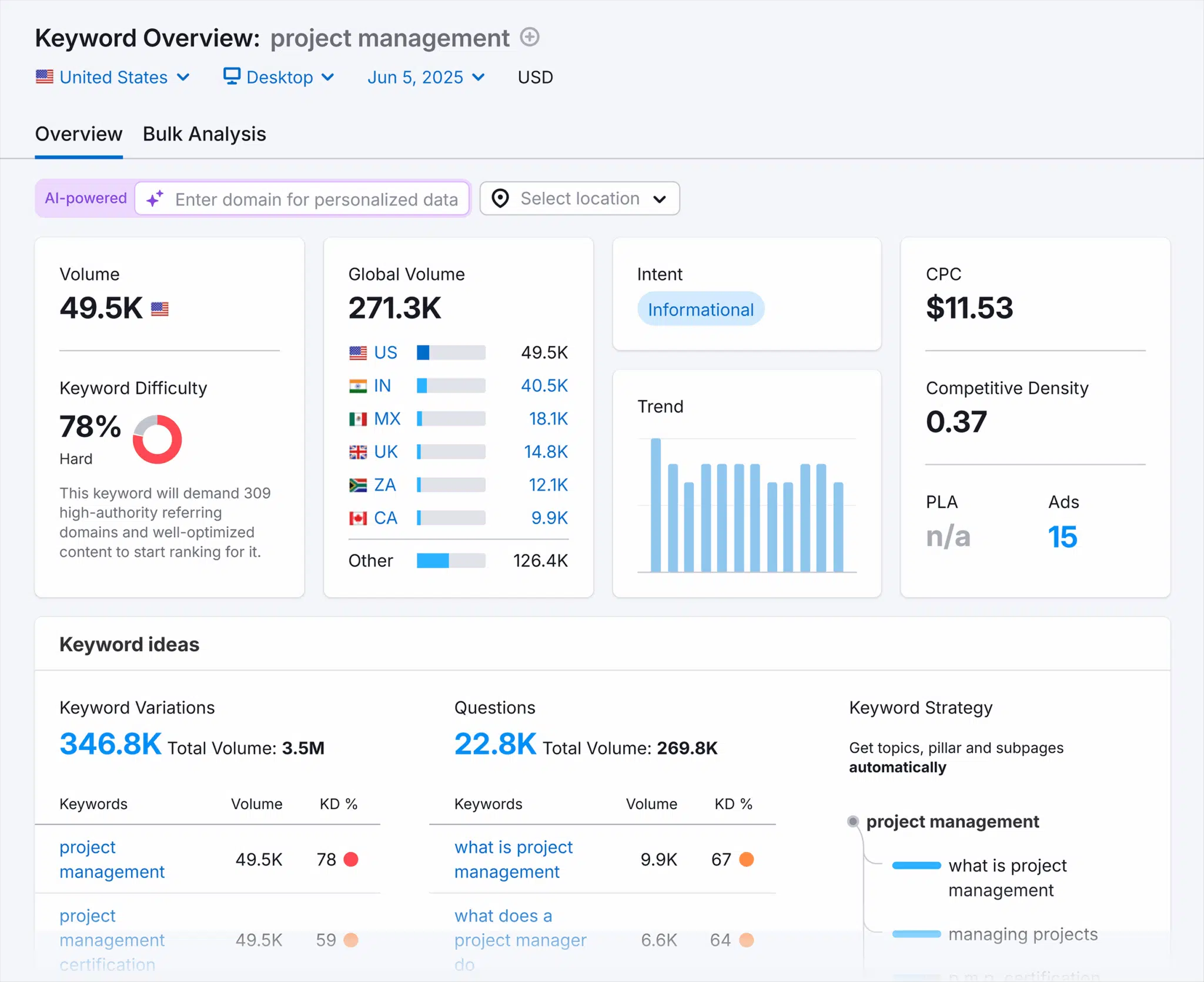 Keyword Overview Project Management Overview Scaled