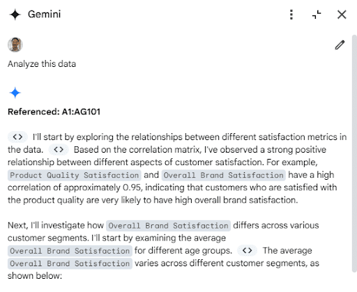 Gemini analysis of the data.