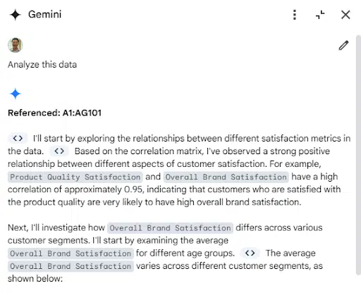 Gemini analysis of the data.