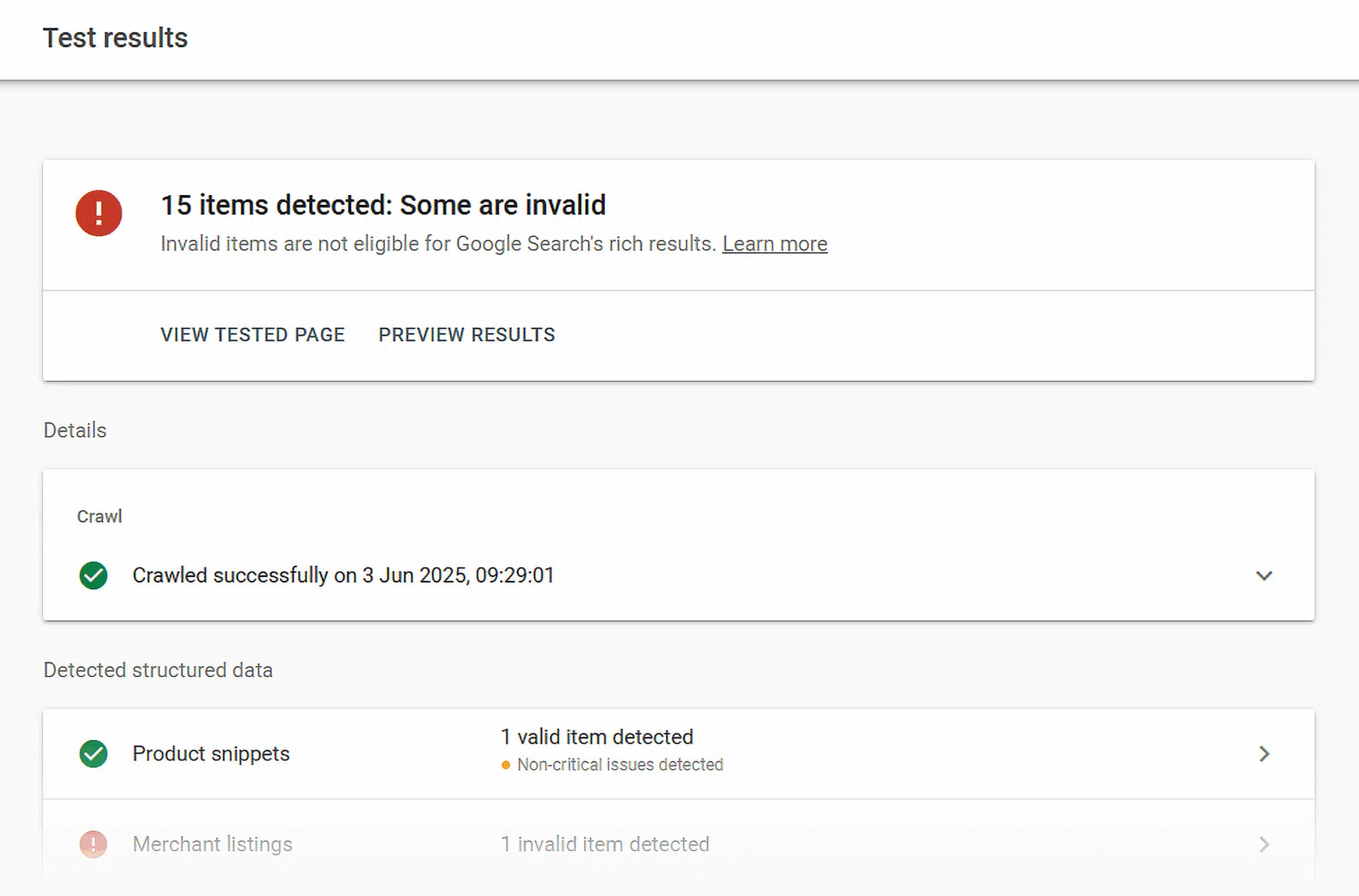 Rich Result Test Bad Results Scaled