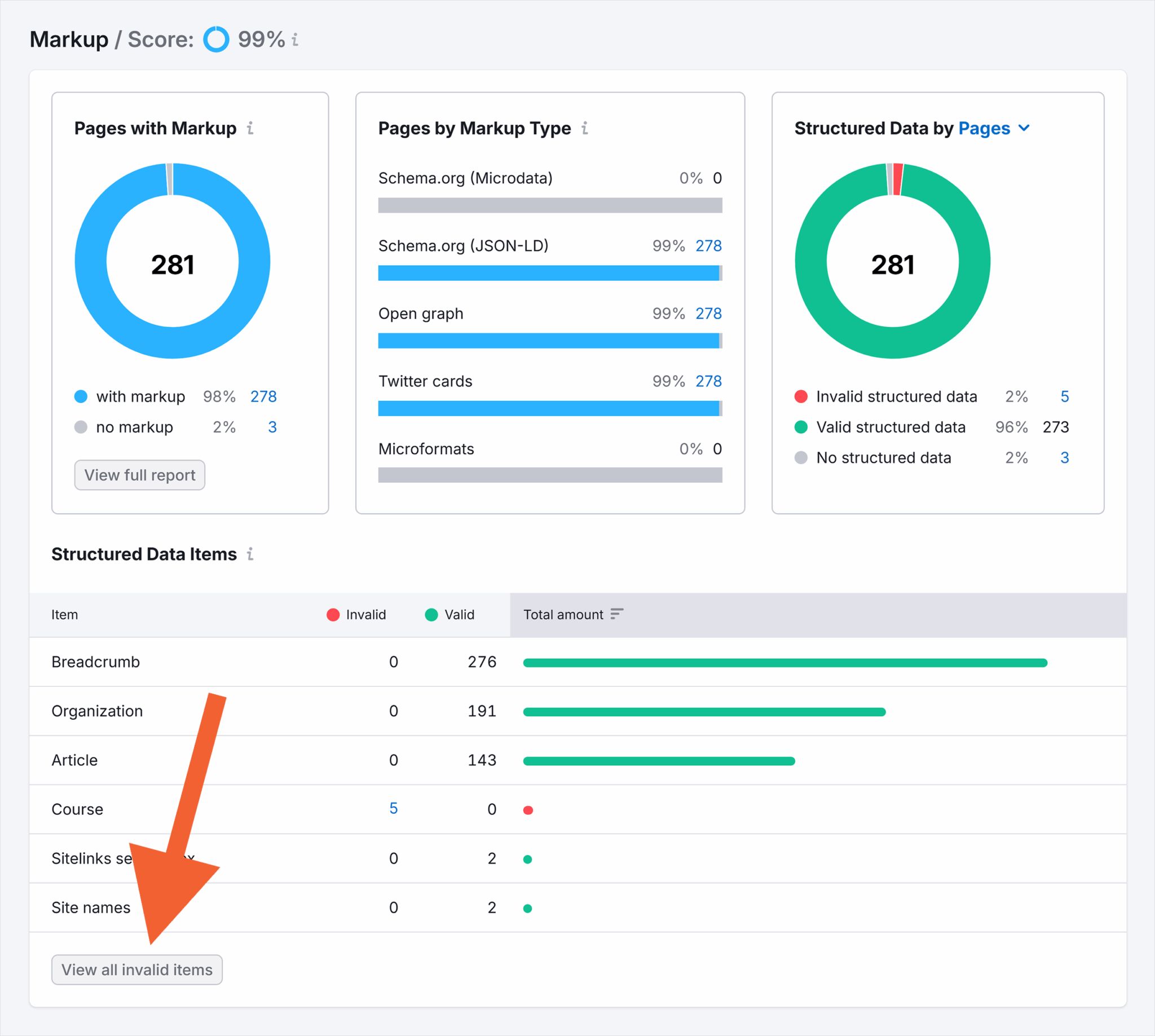Site Audit Markup Invalid Items Scaled