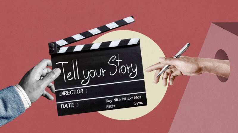 'Tell your story' on a slate
