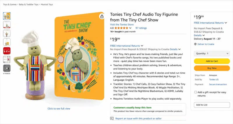 Amazon Tiny Chef Audio