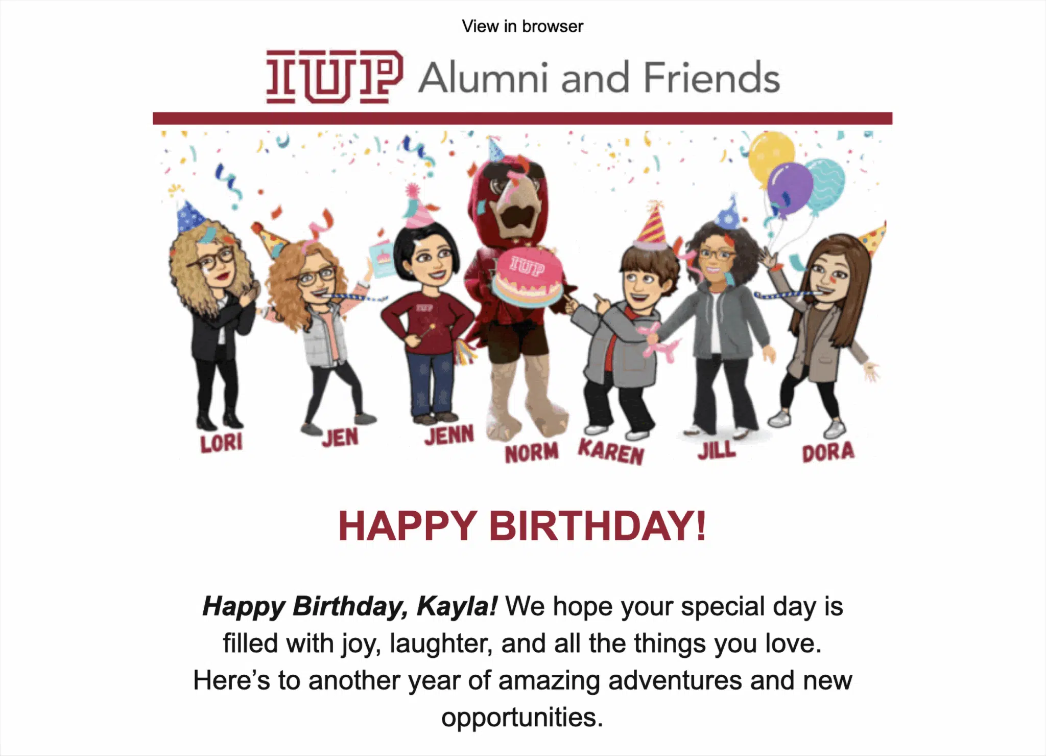 Iup Birthday Email Scaled