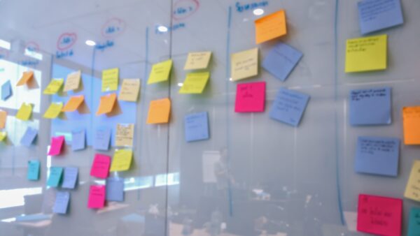 Blur-of-color-notes-message-on-whiteboard