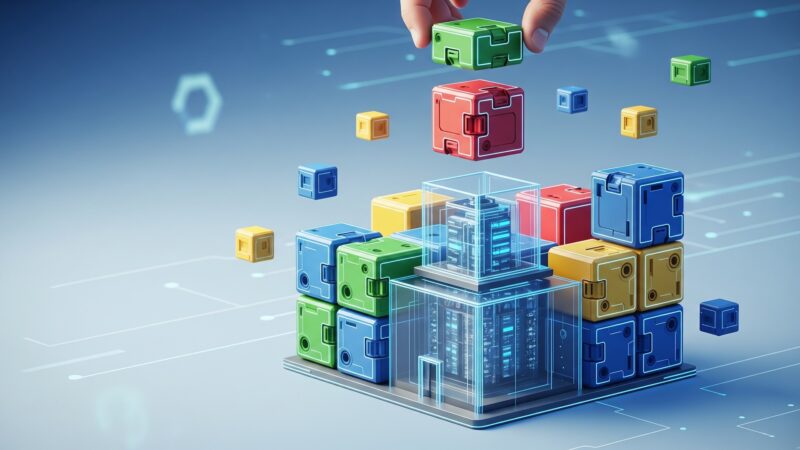 Illustration of composable architecture in marketing technology