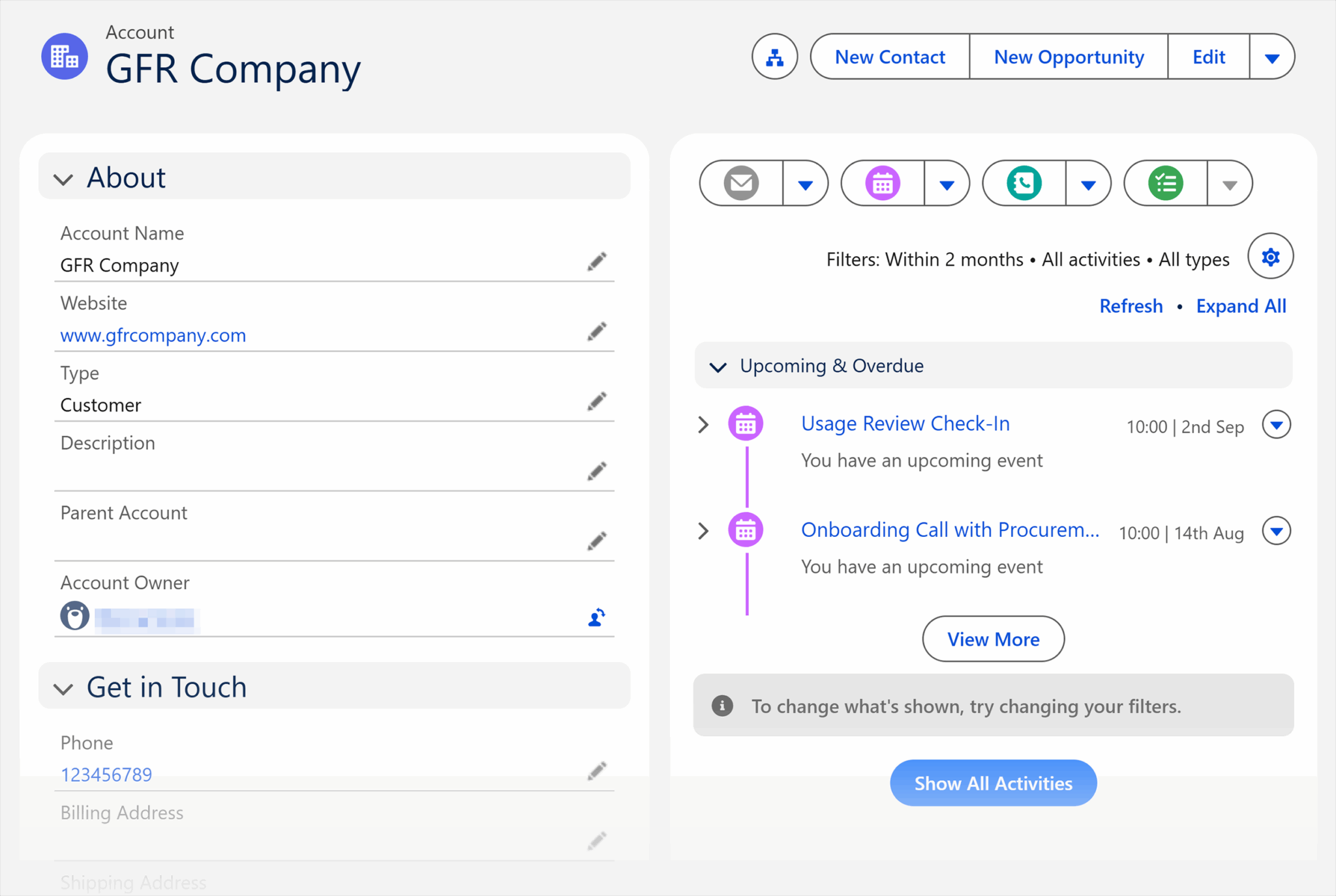 Salesforce Account Activities Scaled