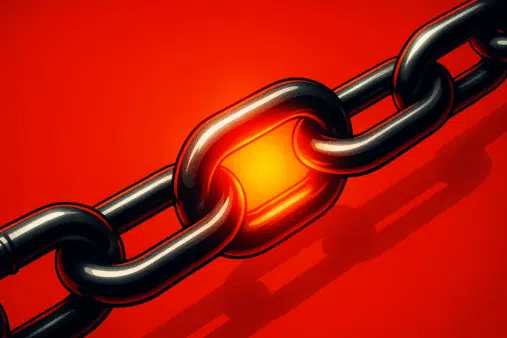 a-chain-with-a-glowing-central-link