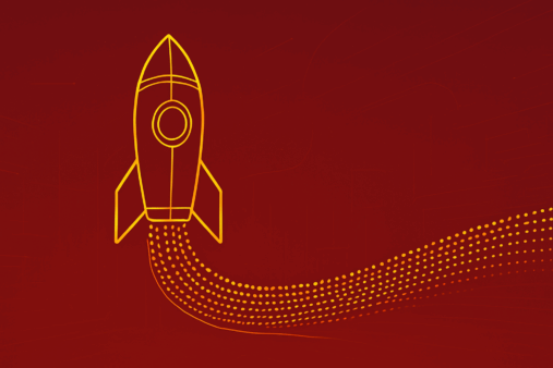 rocket-of-data-taking-off