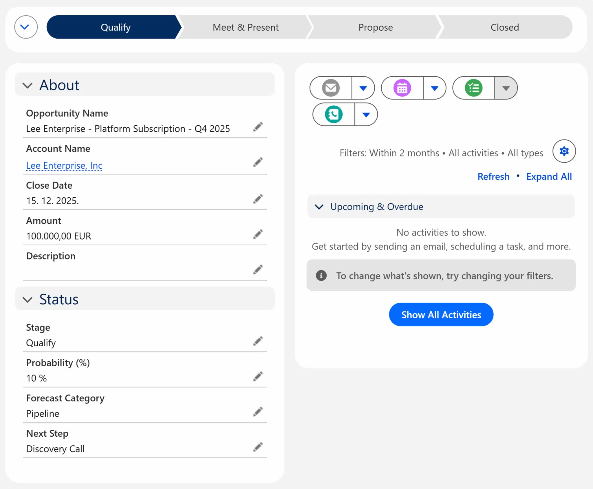Salesforce Opportunity Lee Enterprise Scaled