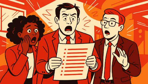 shocked-businesspeople-looking-at-a-list