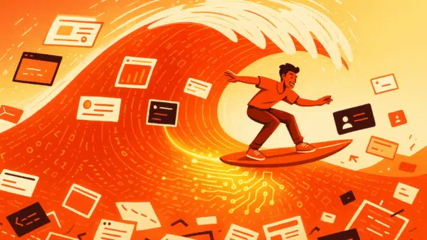 A-marketer-surfing-a-massive-digital-wave-made-of-code-screens-and-floating-UI-elements