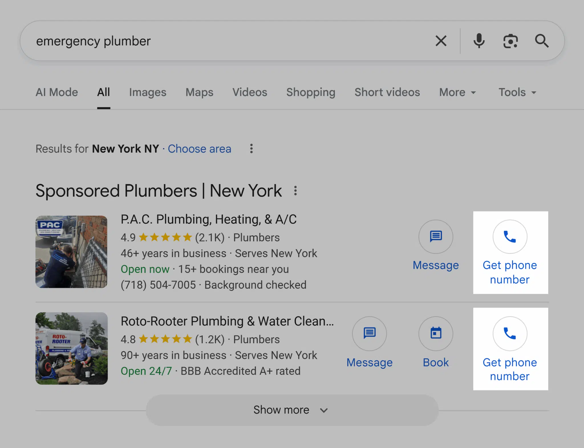 Google Serp Emergency Plumber Scaled