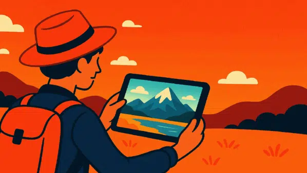 traveler-looking-at-an-image-on-a-tablet